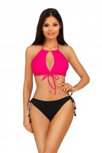 Bikini-Set in schwarz/pink