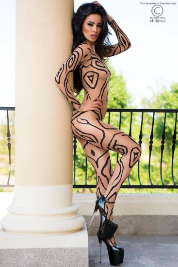 Extrem wilde Bodystocking mit Tattoo-Effekt