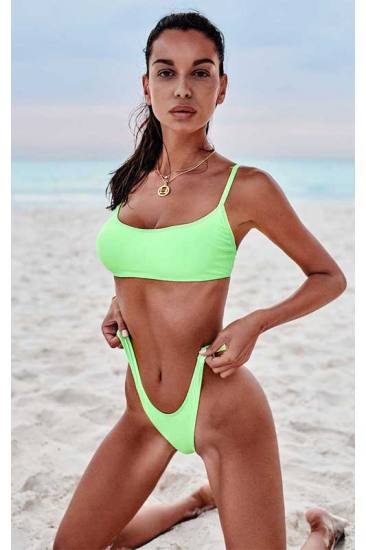 Heißer Bikini in Neongrün von Obsessive