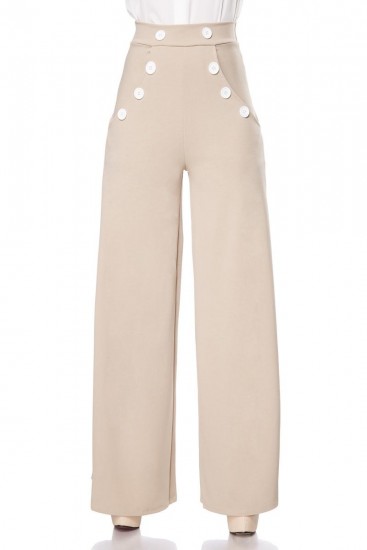 Modische Marlenehose mit Knöpfen