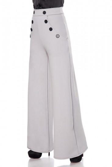 Modische Marlenehose mit Knöpfen