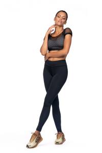 Netz Fitness Top in schwarz