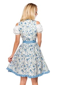 Romantische Dirndl blau mit floralem Print