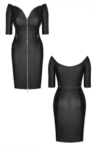 Schwarzes Kleid in Bleistiftform