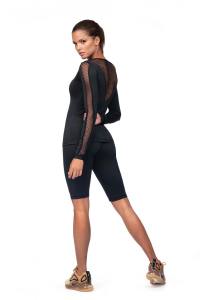 Schwarzes kurze Sports Leggings