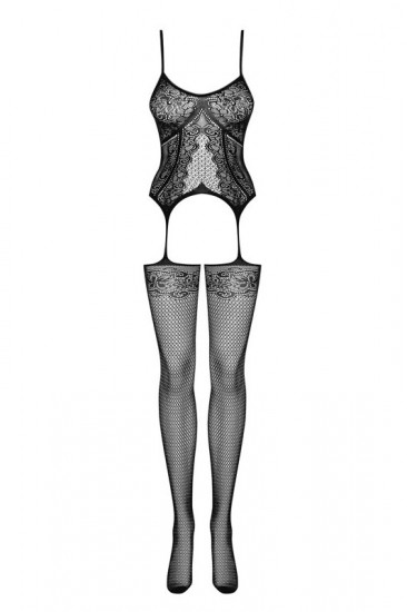 Sexy Straps-Bodystocking mit Blumen Muster