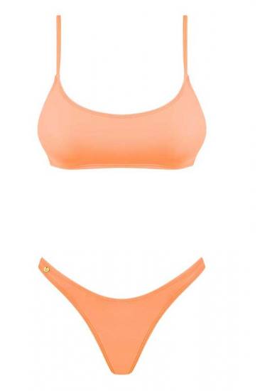 Sommerliche String Bikini in coral