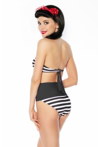 Vintage Bandeau-Bikini im Marinelook