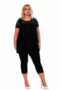 Viskose Damen Pyjama mit knielange Hose