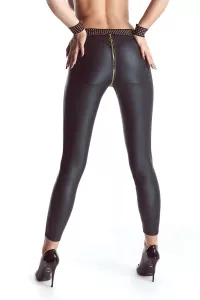 Wetlook Damen Hose schwarz