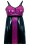 Wetlook Chemise schwarz/lila